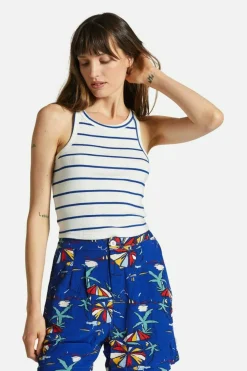 Organic Rib High Neck Tank Top
