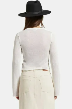 Sheer L/S Knit Top