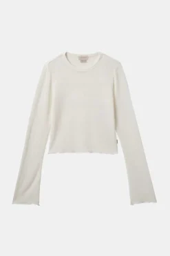 Sheer L/S Knit Top
