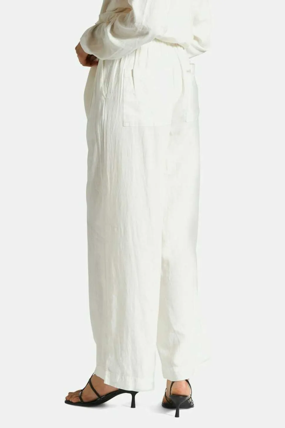 Vintage Linen Blend Wide Leg Pant