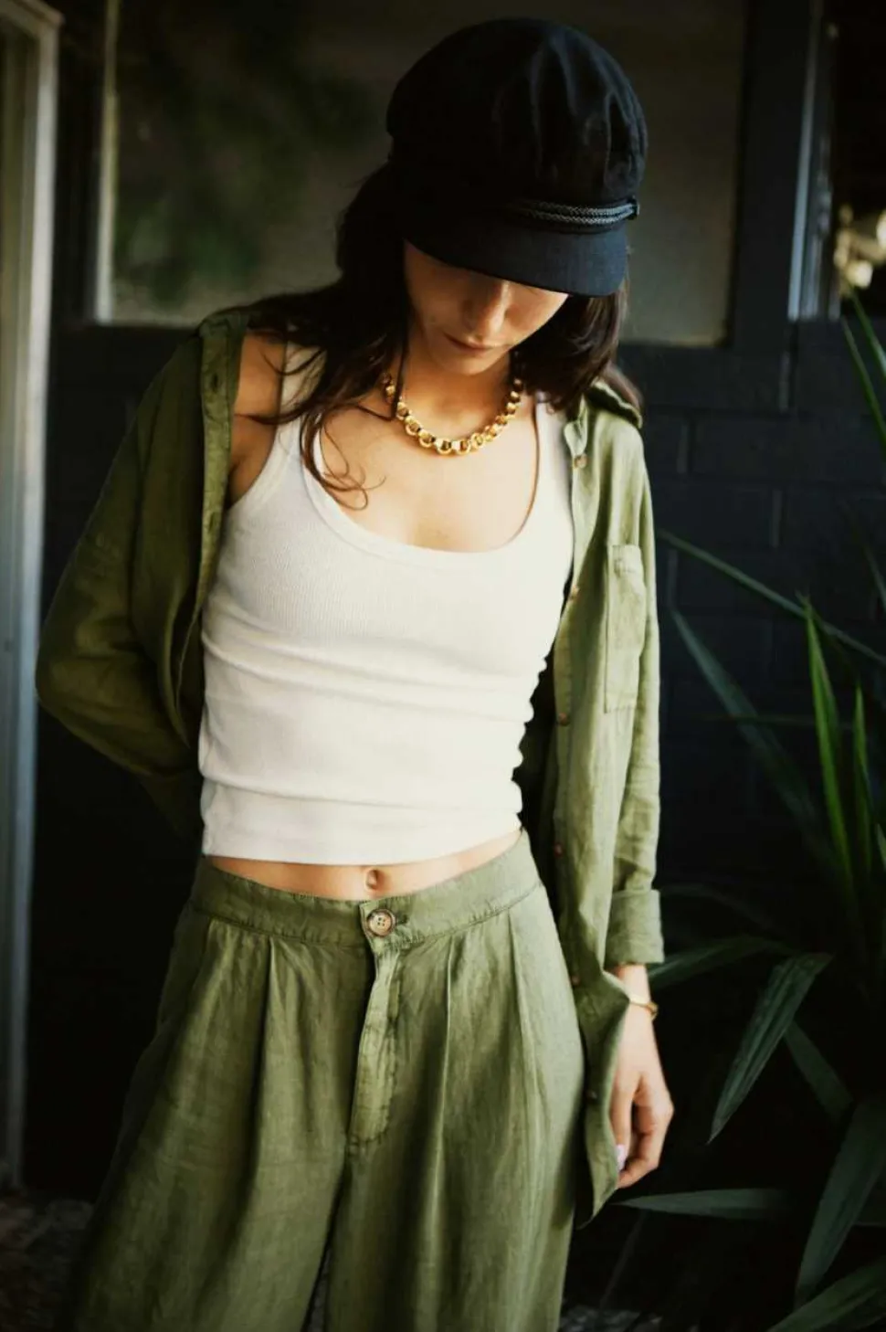 Vintage Linen L/S Woven Shirtdress