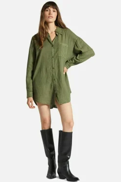 Vintage Linen L/S Woven Shirtdress